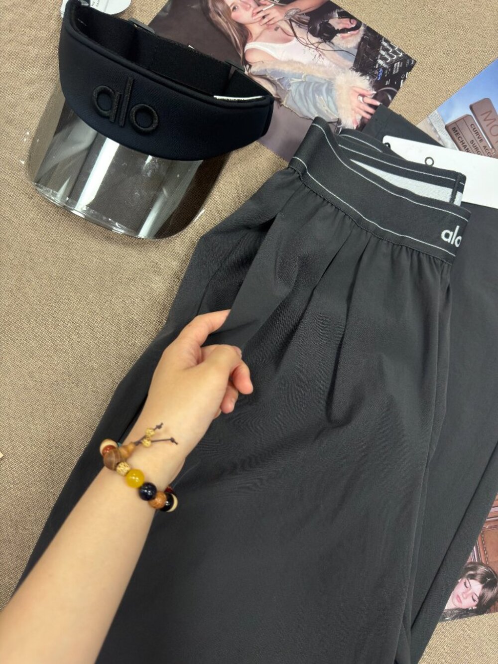 ALO Yoga🎍Suit Up Trouser Dark Grey Regular 30" Inseam Travel Wide Leg Pants🎐 - Picture 6 of 8